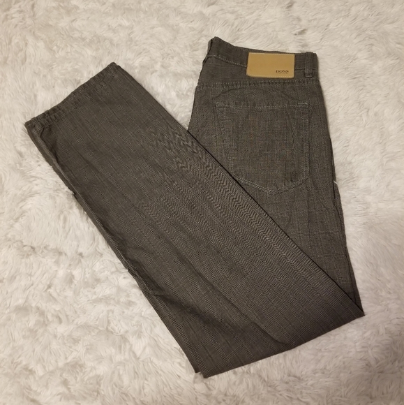 Hugo BOSS Men's Plaid Dress Pants Color Gray Size 32X32 - Picture 13 of 15